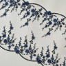 Кружево вышивка на сетке синие цветы 24 см цв 491, 1 м (Р001-284-491) 